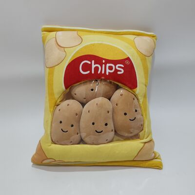 C' est un joli oreiller en PVC avec un adorable coussin en peluche
