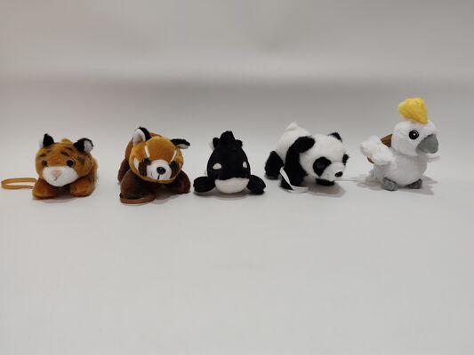 Peluche Perchoir d'Épaule Magnétique Lot de 5 Animaux Mignons et Collection Interactive