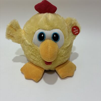 Jouet en peluche drôle de poulet dansant en cercle avec de la musique
