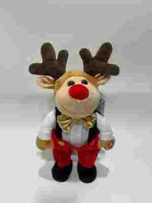 Peluche de cerf de Noël chantant et dansant avec musique