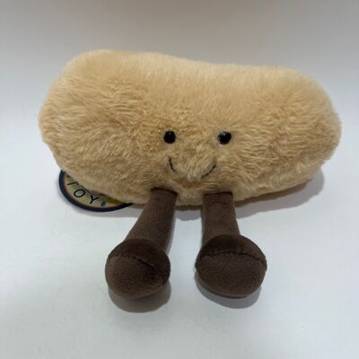 Peluche de pain au chocolat français mignon, poupée douce rembourrée