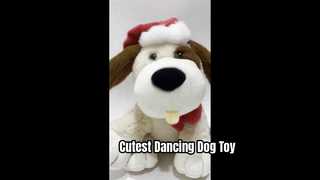 Joli jouet en peluche pour chien dansant avec des fonctionnalités musicales amusantes.